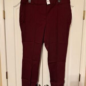 Lane Bryant Maroon Patterned Pants